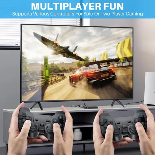 Vista 8 de 20000+ Games Retro Gaming Console,2025 Home Game Console Wireless Double Handle PSP Arcade Double TV Game Console Plug and Play Video Game Stick
