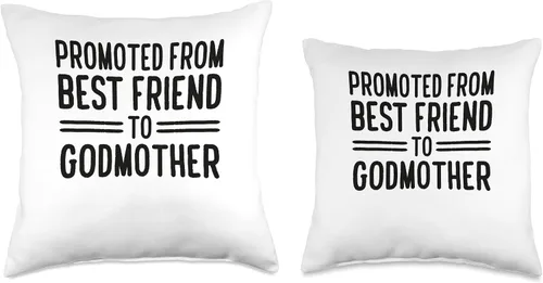 Vista 3 de Godmother Gifts for Godparents on Baptism Day Cojín promocionado de Best Friend to Godmother de 16 x 16 pulgadas, multicolor