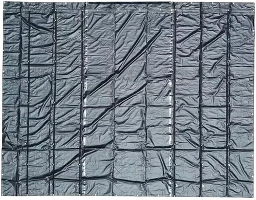Vista 10 de Lonas de acero para camiones de plataforma plana de 12 x 27 pies, color negro