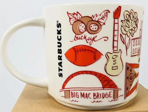 Vista 5 de Starbucks Taza de porcelana Ohio serie Been There Across the Globe Collection, 14 onzas