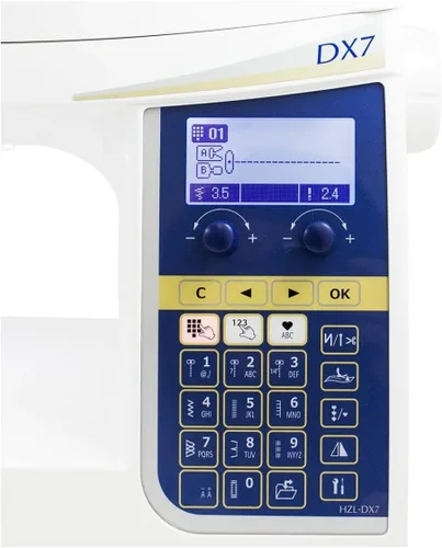 Vista 4 de Juki Máquina de coser HZL-DX7 con 287 patrones de puntada y 4 fuentes