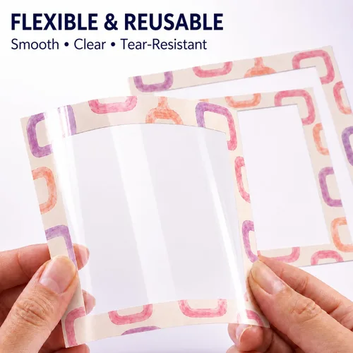 Vista 6 de 30 PCS Reusable Diamond Painting Release Paper Premium Frame Film Paper Watercolor Dots - Pink & Sky Blue
