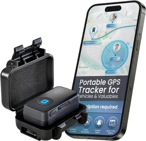 Vista 8 de Spy Tec - Rastreador GPS para vehículos, funda magnética, servicio de 1 mes