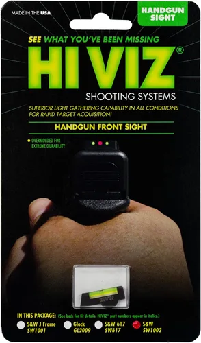 Vista 2 de HIVIZ HiViz Smith & Wesson - Mira frontal de fibra óptica sobremoldeada (verde)