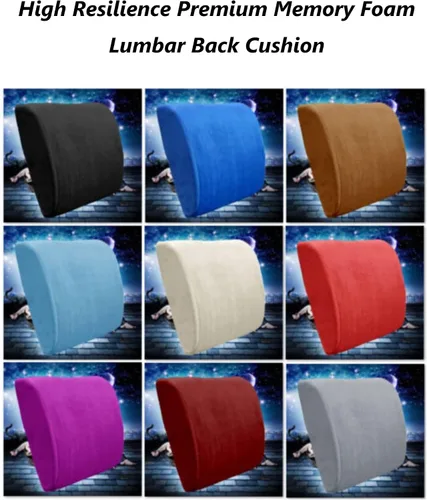 Vista 5 de Bookishbunny Cojín lumbar de espuma viscoelástica premium (negro)