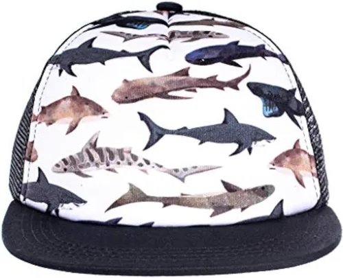 Vista 8 de Gorros de bebé - Gorra de béisbol, para recién nacidos, de ala plana, de malla, camionero, surf, patinaje, Bubba, Bro, ajustada, gorra de playa Aloha