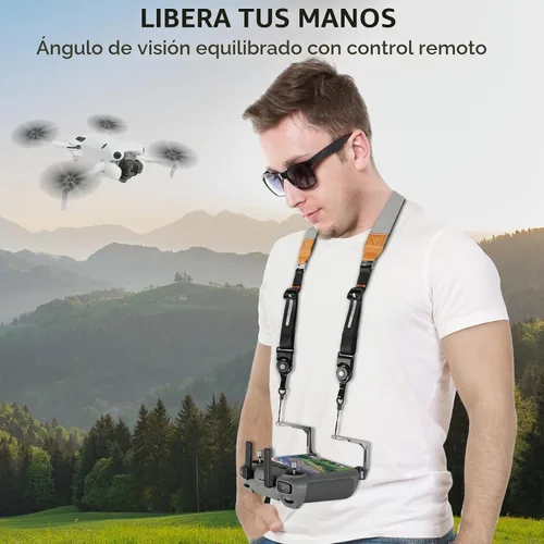 Vista 2 de Cordón de cuello para RC y RC 2 y RC Pro, para DJI Flip, DJI Air 3S/Air 3, Mini 4 Pro, 2S, Mini 3/3 Pro Correa de cuello portátil con control