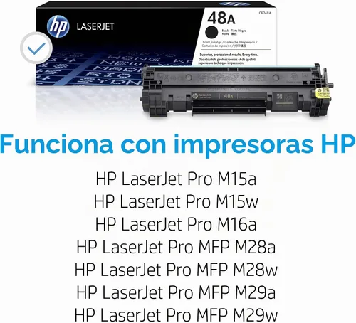 Vista 2 de HP Cartucho de tóner negro 48A Funciona LaserJet Pro M15, M16 Series, LaserJet Pro MFP M28, Serie M29 CF248A