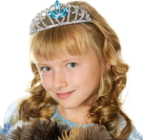 Vista 6 de Tiara y collar de princesa de dibujos animados multitemáticos, regalos de Navidad, disfraz de Halloween para niñas