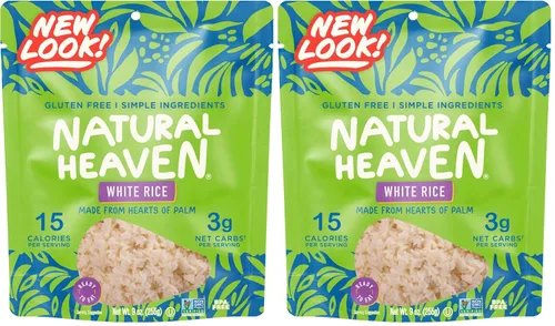 Vista 9 de Natural Heaven Hearts of Palm - Arroz blanco Sin gluten 0.14 oz de carbohidratos Alto en fibra Keto Paleo Vegano – Envasado al vacío