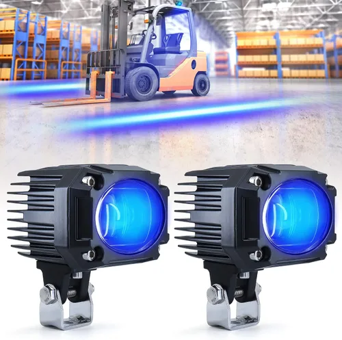 Vista 8 de eTzone Nueva carretilla elevadora LED luz azul luz de línea recta carretilla elevadora luz de seguridad 10W DC 10-80V Almacén Área peligrosa