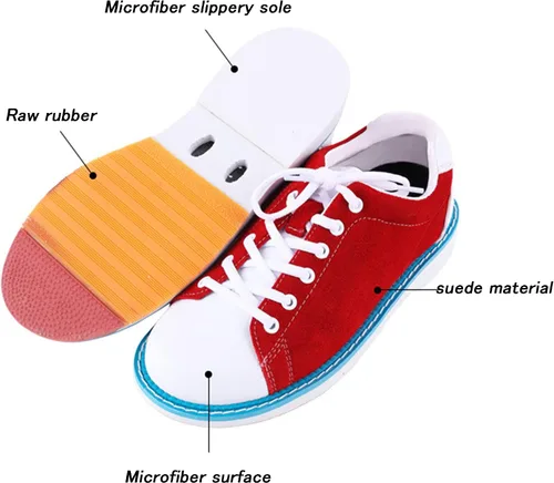 Vista 6 de CHENPENG Zapatos de bolos para mujer, de cuero, transpirables, ligeros, para bolos