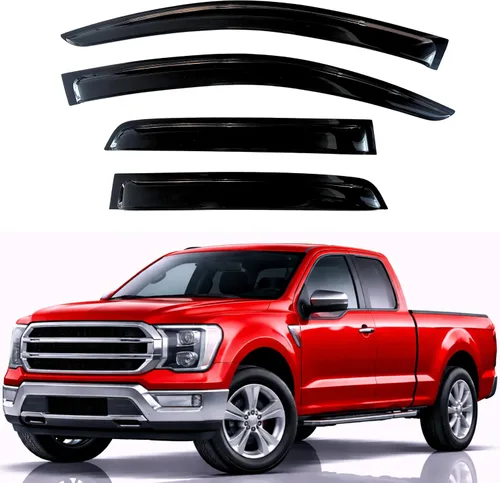 Vista 300 de KPY Protector de lluvia compatible con Ford Bronco 1980-1996, Ford F150 F250 F350, deflectores de ventilación lateral para visera de ventana