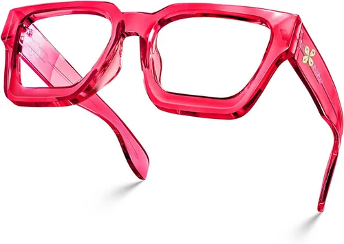 Vista 28 de VISOONE Rectángulo TR90 UV400 - Gafas antirreflejos para computadora Alyssum Blanco