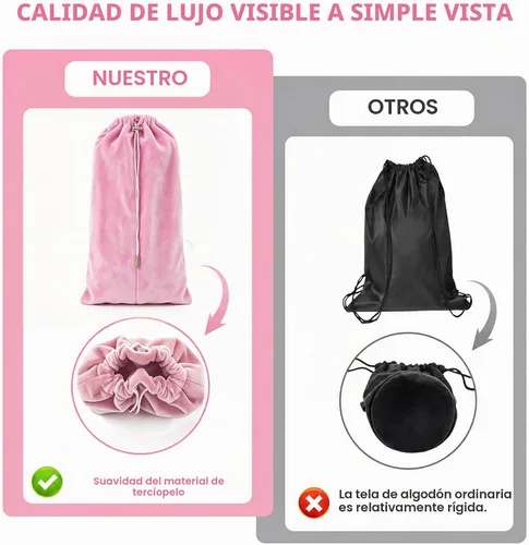 Vista 5 de Mahjong Bolsa de almacenamiento con 4 divisores para estantes Mahjong de 16 Rosa