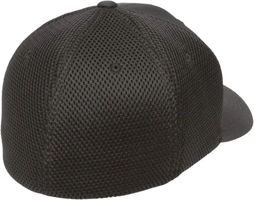 Vista 2 de Flexfit - Gorra ajustable de malla elástica en dos tonos Negro