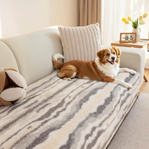 Vista 12 de MYSKY HOME Funda de sofá modular lavable para perros, funda de sofá modular para sofá de 2 cojines, en forma de L, patrón geométrico