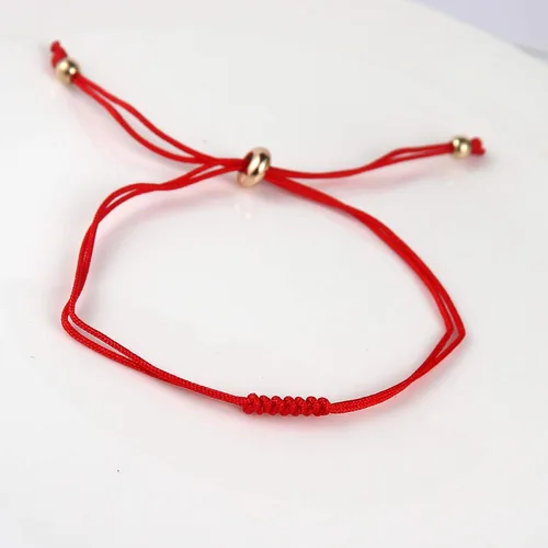 Vista 4 de 2 8 pulseras de cuerda roja con 7 nudos de protección de la cabalá para la buena suerte, pulseras hechas a mano, cordón de cuerda ajustable