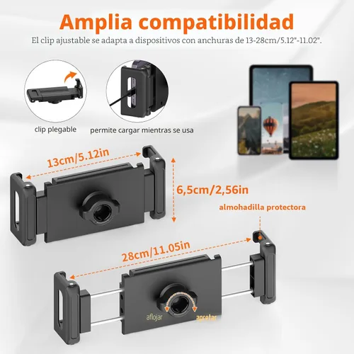 Vista 6 de XXZU trípode del soporte del piso de la tableta de 72in, tenedor