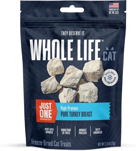 Vista 9 de Whole Life Cat Just One - Golosinas liofilizadas para gatos, alimentos liofilizados de grado humano, aperitivos de entrenamiento saludables