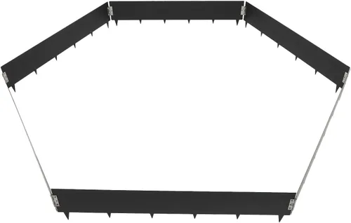 Vista 3 de Paquete de 6 bordes de acero para césped, bordes de acero para paisajismo, 40 x 8.46 pulgadas, borde de jardín, divisor de metal para paisajismo