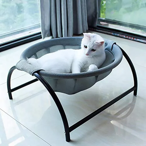 Vista 14 de JUNSPOW Cubierta de red de repuesto dedicada para cama de gato, transpirable, suave y duradera (negro)