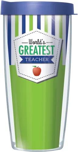 Vista 5 de Signature Tumblers World's Greatest No. 1 Gramps Wrap on Blue Flannel Taza de viaje de doble pared de 16 onzas con tapa negra Easy Sip