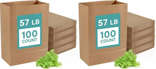 Vista 11 de MUCHII Bolsas de Papel Kraft de 57 LB 50 Unidades, Bolsas Grandes de Papel Marrón de Supermercado para Almacenamiento, Compras