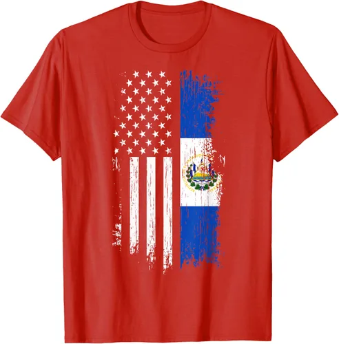 Vista 83 de Camiseta de la bandera de Estados Unidos salvadoreño - Camiseta de El Salvador USA