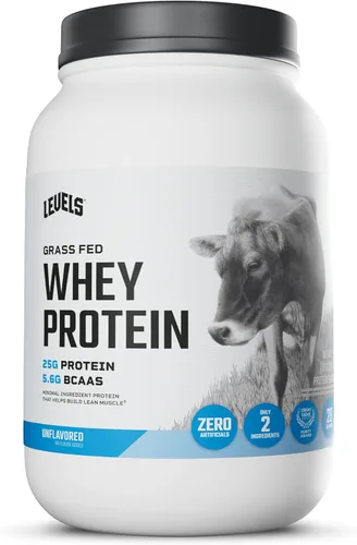Vista 18 de Levels Proteína de Suero Alimentada con Pasto en Polvo, Sin Artificiales, 24G de Proteína, Cappuccino, 2LB