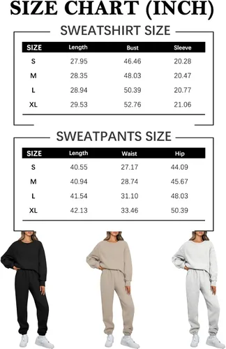 Vista 7 de AUTOMET Womens 2 Piece Outfits Sweatsuit Oversized Sweatshirt Lounge Sets Baggy Sweatpants Fall Fashion with Pockets