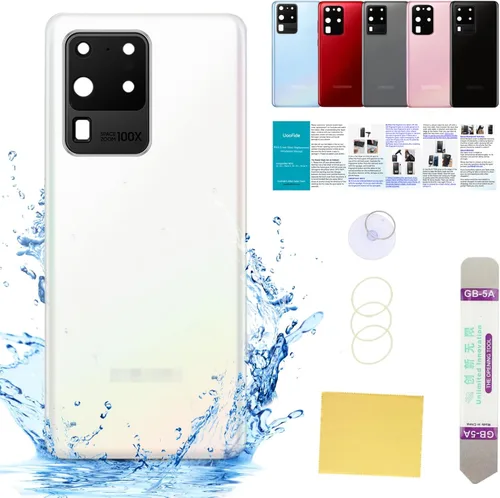 Vista 98 de Compatible con Samsung Galaxy Note 8 - Carcasa trasera de repuesto de cristal de 6.3 pulgadas, SM-N950, todos los portadores con manual de Negro