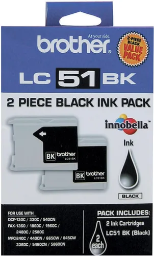 Vista 7 de Brother Innobella LC51BK - Cartucho de tinta, rendimiento de 500 páginas, color negro