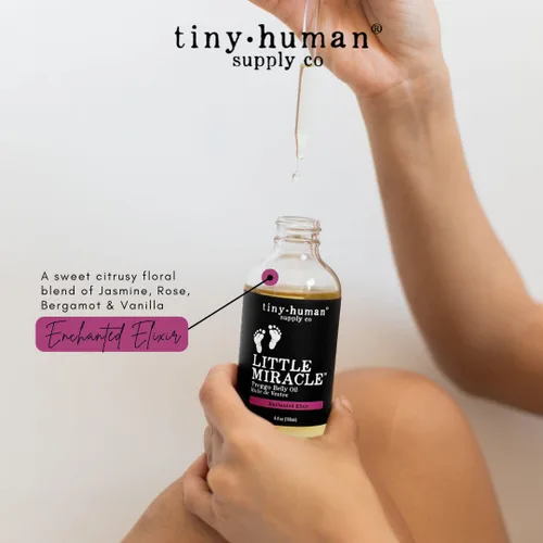 Vista 4 de Little Miracle Preggo - Aceite para el vientre (elixir encantado) para estrías y picazón en el embarazo