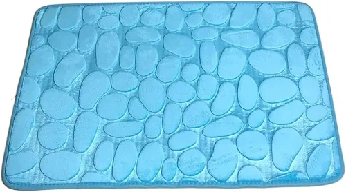 Vista 2 de Alfombra antideslizante de Baño con Relieve de Adoquines, Alfombras Antideslizantes En Lavabo, Alfombra De Suelo Lateral De Bañera, Felpudo De