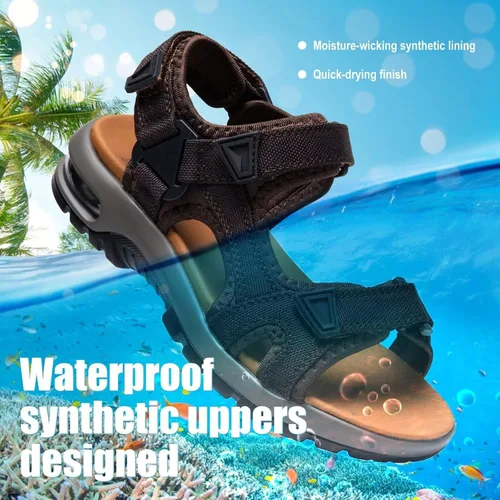 Vista 4 de visionreast Sandalias para niños con estampado de camuflaje para niños, sandalias deportivas de moda para exteriores, sandalias atléticas