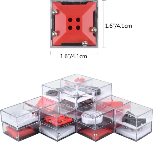 Vista 2 de Caja de rompecabezas Balance IQ Party Favor Games Cube Puzzle Stuffers, rompecabezas de calcetín de cerebro, rompecabezas de laberinto