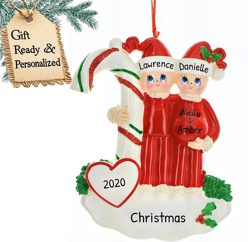 Vista 13 de Adorno personalizado para bebé 2025 – Regalos de embarazo personalizados para futura mamá, adorno de Navidad embarazada 2025, regalos para nuevas
