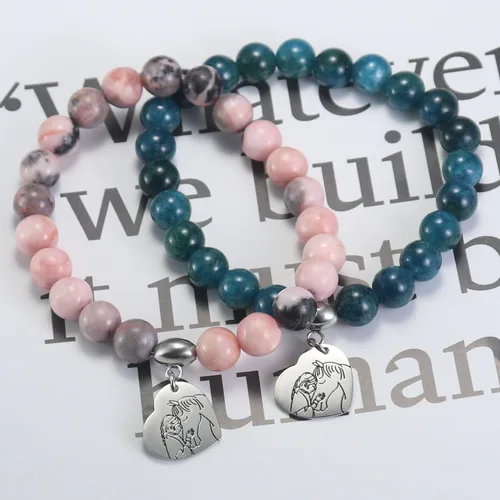Vista 3 de Hevont Regalos de caballo para niñas, pulseras de cuentas de caballo con niña para mujeres y niñas