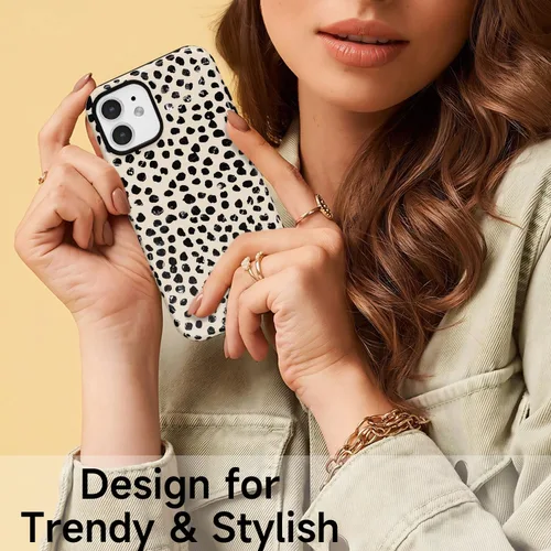 Vista 7 de LoeoeL para iPhone 11 Funda con Estampado de Guepardo, Funda de Teléfono con Patrón de Leopardo para Mujeres y Niñas, Funda de Plástico Duro delgada