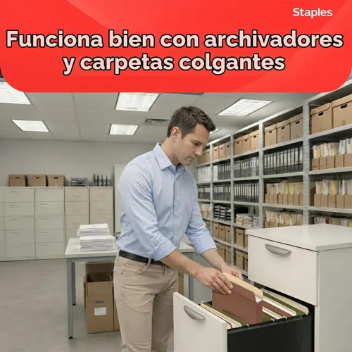 Vista 4 de Staples Bolsillos reforzados para archivos, tamaño legal, expansión de 5.25