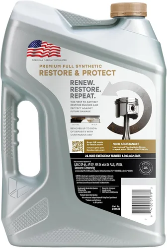 Vista 52 de Valvoline SynPower Full aceite sintético para motor, 1 Cuarto de galón, Ambar