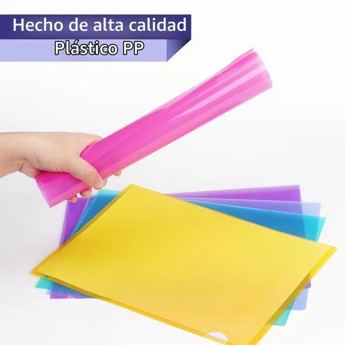 Vista 5 de Tamaki 16 paquetes de fundas transparentes de plástico para carpetas, fundas de plástico para documentos, fundas de papel transparentes con chaqueta