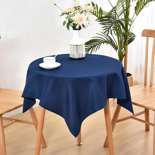 Vista 26 de Wolkemer - Paquete de 2 manteles cuadrados pequeños de 24x24 pulgadas, color beige, lavables, de tela, para cubierto de mesa de mesita de noche