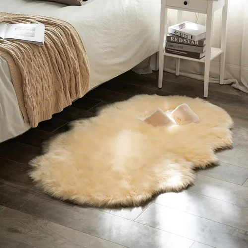 Vista 28 de MIULEE Alfombra de Área de Lujo Súper Suave y Esponjosa de Piel Sintética Rectangular Alfombra Decorativa de Felpa Shaggy para Mesita de Noche Sofá