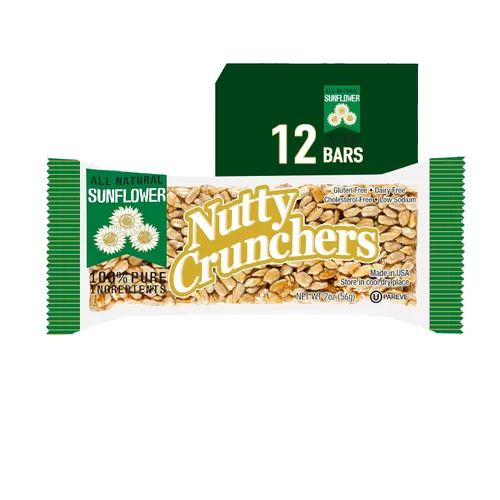 Vista 4 de Nutty Crunchers Barras grandes de ingredientes naturales (paquete variado (4 sabores), 12 barras King por caja)