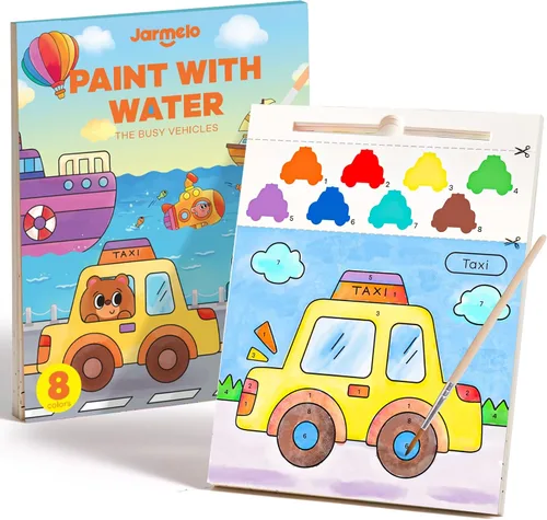 Vista 7 de Libros de pintura con agua Jar Melo para niños pequeños, actividad de pintura de acuarela sin desorden para niños de 1-3, 2-4, 4-6 años, regalo
