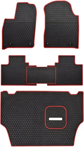 Vista 11 de Alfombrillas para auto a la medida para Dodge Durango 2024-2016, 2016-2024 Jeep Grand Cherokee, (Modelo WK 2022) Alfombrillas de piso de goma