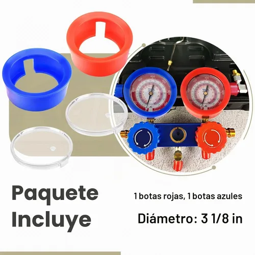 Vista 4 de 49190 Fundas de protección para medidores HVAC Karbay de 3-1/8" para Yellow Jacket JB, cubierta protectora de manguera de refrigerante AC