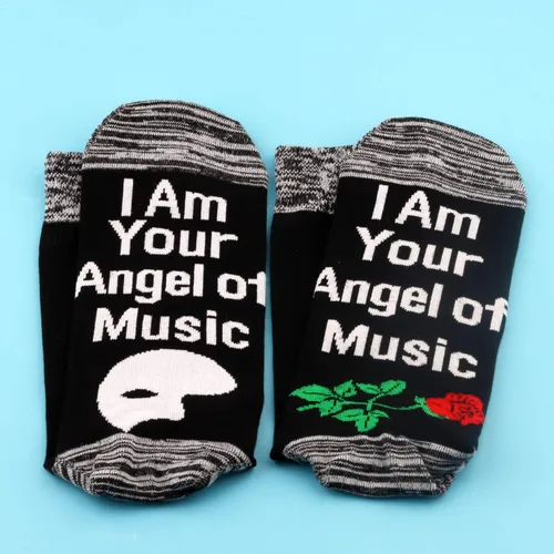 Vista 3 de JXGZSO 2 pares de calcetines de regalo para fanáticos musicales "I Am Your Angel of Music